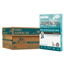 Boise ASPEN 30 Multi-Use Printer & Copy Paper, White, Legal (8.5" x 14"), 5000 Sheets Per Case, 20 Lb, 92 Brightness, 30% Recycled, FSC Certified