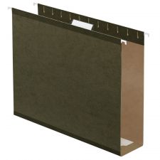 Box-Bottom Hanging File Folders, Legal Size (8-1/2" x 14"), 2" Expansion, Green, Box Of 25
