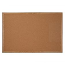 Cork Bulletin Board, 24" x 36", Wood Frame With Oak Finish