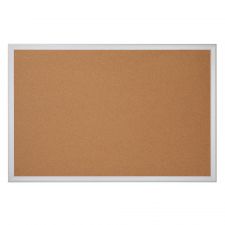 Cork Bulletin Board, 48" x 72", Aluminum Frame With Silver Finish