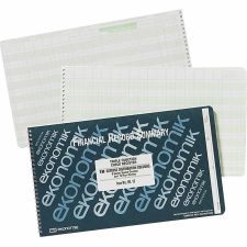 Ekonomik Standard Size Triple Function Check Registry - 40 Sheet(s) - Wire Bound - 14.75"x8.75" Sheet Size - RL17