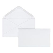 Envelopes, 3-5/8" x 6-1/2", Gummed Seal, White, Box Of 100