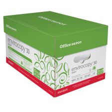 EnviroCopy Copy Paper, White, Letter (8.5" x 11"), 5000 Sheets Per Case, 20 Lb, 30% Recycled, FSC Certified, 651001OD