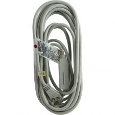 GE 3 Outlet Extension Cord, 25' Long Cord, Flat Plug, Gray, 43025