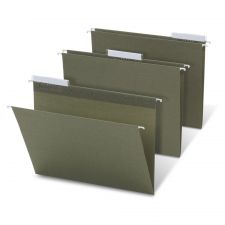 Hanging Folders, 1/3 Cut, Letter Size, 100% Recycled, Green, Pack Of 25