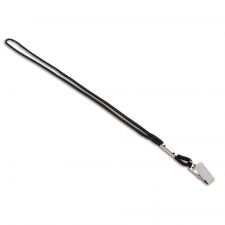 Lanyards With Alligator Clips, Black, Pack Of 12