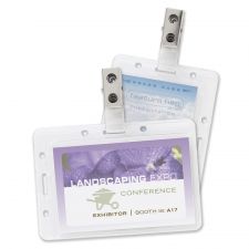 Plastic Convertible Badge Holders With Clips, Box Of 50