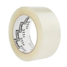 Scotch 311 Box Sealing Tape, 1 Tape Roll, 2 in x 110 yd, 3" Core, High Performance Sealing Tape, Clear