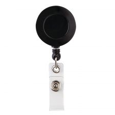 Swivel Alligator Clip Badge Reel, Black