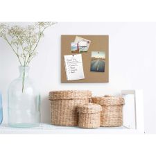 U Brands Cork Canvas Bulletin Board, 24" X 18", Frameless, Actual Size 23" X 17" (2873U00-01)