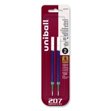 uniball 207 Impact RT Gel Retractable Pen Refills, Bold 1 mm Conical Tip, Blue Ink, 2/Pack
