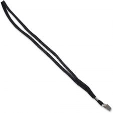 Advantus 36" Deluxe Breakaway Neck Lanyard with Badge Clip - 24 / Box - 36" Length - Black - Nylon