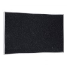 Ghent Rubber Bulletin Board, 4 1/24" x 12 1/24", 90% Recycled, Confetti Satin Aluminum Frame