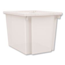 HON Flagship Storage Bins, 1 Section, 12.75" x 16" x 12", Translucent White