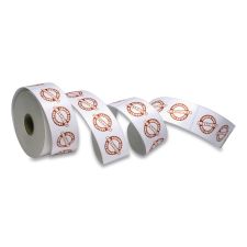 Iconex Tamper Seal Label, 1.88 x 6, Red/White, 500/Roll, 4 Rolls/Carton