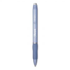 Sharpie S-Gel S-Gel Fashion Barrel Gel Pen, Retractable, Medium 0.7 mm, Black Ink, Frost Blue Barrel, Dozen