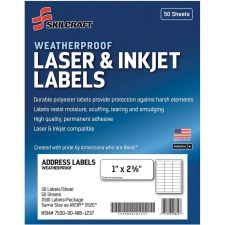 SKILCRAFT Weatherproof Mailing Labels