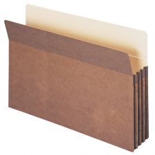 Smead Expanding File Pockets, 3 1/2" Expansion, 9 1/2" x 14 3/4", 30% Recycled, Redrope