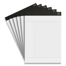TRU RED Notepads, Project-Management Format, 50 White 8.5 x 11.75 Sheets, 6/Pack