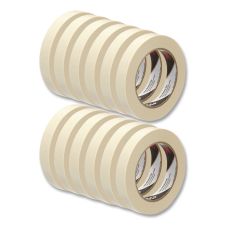 3M Value Masking Tape 101 , 3" Core, 0.70" x 60 yds, Tan, 12/Pack