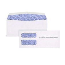Adams 3-Up 1099-NEC Gummed Seal Double-Window Security Tint Envelopes, Commercial Flap, 8.75 x 3.75, White, 24/Pack