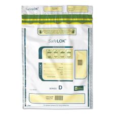 SafeLOK Series D Deposit Bags, 12 x 16, White, 100/Pack