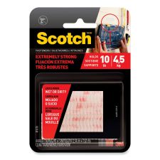 Scotch Extreme Fasteners, 1" x 3", Clear, 2/Pack
