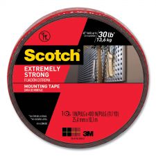 Scotch Extreme Mounting Tape, Permanent, Holds Up to 0.5 lbs per Inch, 1" x 11.1 yds, Black