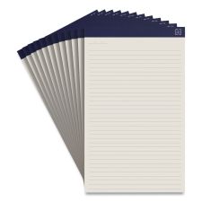 TRU RED Notepads, Wide/Legal Rule, 50 Ivory 8.5 x 14 Sheets, 12/Pack