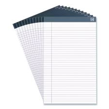 TRU RED Notepads, Wide/Legal Rule, 50 White 8.5 x 14 Sheets, 12/Pack