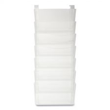 TRU RED Unbreakable Plastic Wall File, 7 Sections, Letter Size, 13" x 3.81" x 30.78", Clear