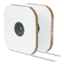 VELCRO Brand Sticky-Back Fasteners, Loop Side, 0.63" dia, White, 1,200/Pack