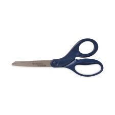 Westcott Titanium Bonded Scissors, 8" Long, 3.5" Cut Length, Straight Navy Handle