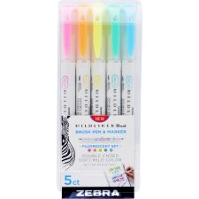Zebra MILDLINER Dual Ended Brush Pen & Marker Set