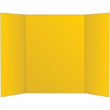 2-Ply Tri-Fold Project Board, 36" x 48", Yellow