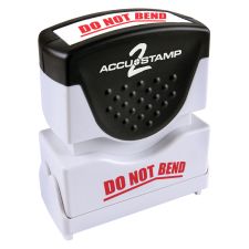 ACCU-STAMP2 Message Stamp with Shutter, 1-Color, DO NOT BEND, 1-5/8" x 1/2" Impression, Pre-Ink, Red Ink