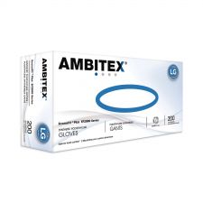 AMBITEX EconoFit Plus Polyethylene Gloves, Powder-Free, Large, Clear, 200/Box, 10 Boxes/Carton