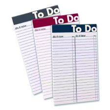 Ampad To Do Notepads, List-Management Format, Randomly Assorted Headband Colors, 50 White 5 x 8 Sheets