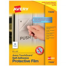 Avery TouchGuard 73606 Protective Film Sheets, 9H x 12W, Pack Of 10 Sheets