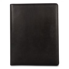 Bond Street, Ltd. Faux-Leather Padfolio with Solar Calculator, 9 x 12 Pad, 9.75 x 12.5, Black
