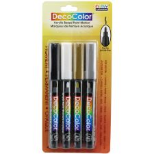 DecoColor Fine Tip Paint Marker Set 4/Pkg