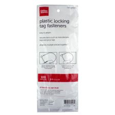 Fastener Locks, 5", Clear, Pack Of 100 Fastener Locks