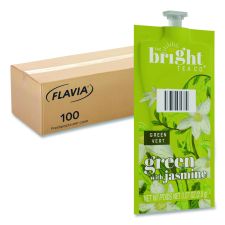 FLAVIA The Bright Tea Co. Green with Jasmine Tea Freshpack, 100/Carton