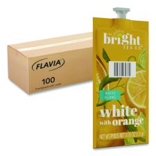 FLAVIA The Bright Tea Co. White with Orange Tea Freshpack, 100/Carton