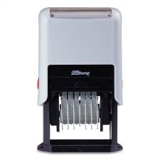 Offistamp Numberer, Pre-Inked/Re-Inkable, 6 Bands, 1.88 x 0.25, Black