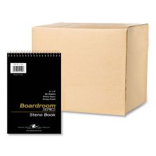 Roaring Spring Boardroom Series Steno Pad, Gregg Rule, Brown Cover, 80 White 6 x 9 Sheets, 72 Pads/Carton