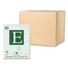 Roaring Spring Engineer Pad, (0.5" Margins), Quad Rule (5 sq/in, 1 sq/in) 100 Light Green 8.5 x 11 Sheets/Pad, 24/Carton