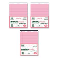 Roaring Spring Enviroshades Legal Notepads, 50 Pink 8.5 x 11.75 Sheets, 36 Notepads/Carton