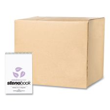 Roaring Spring EnviroShades Steno Pad, Gregg Rule, White Cover, 80 Orchid 6 x 9 Sheets, 24 Pads/Carton