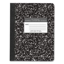 Roaring Spring Hardcover Marble Composition Book, Quadrille Rule (5 sq/in), Black Marble Cover, (80) 9.75 x 7.5 Sheets, 48/Carton